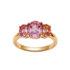 JR0702L - Pink Sapphire and Orange Sapphire Ring set in 18K Rose Gold Setting