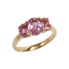 JR0702L - Pink Sapphire and Orange Sapphire Ring set in 18K Rose Gold Setting