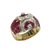 JR0402K - Invisible Set Ruby With Diamond Ring Set in 18K Gold Setting