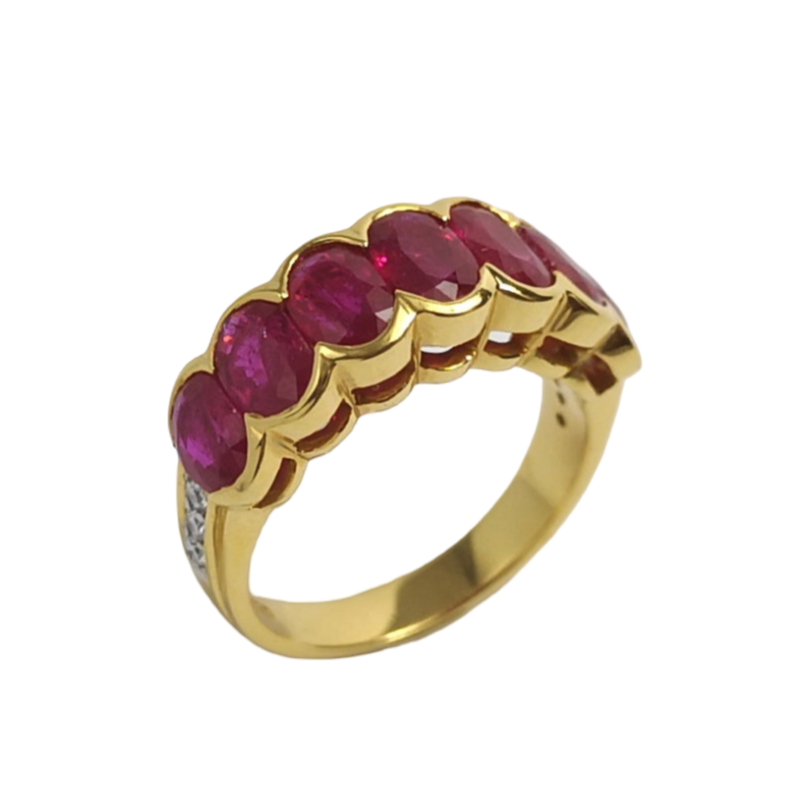 JR0009PK - Ruby with Diamond set in 18K Gold Setting