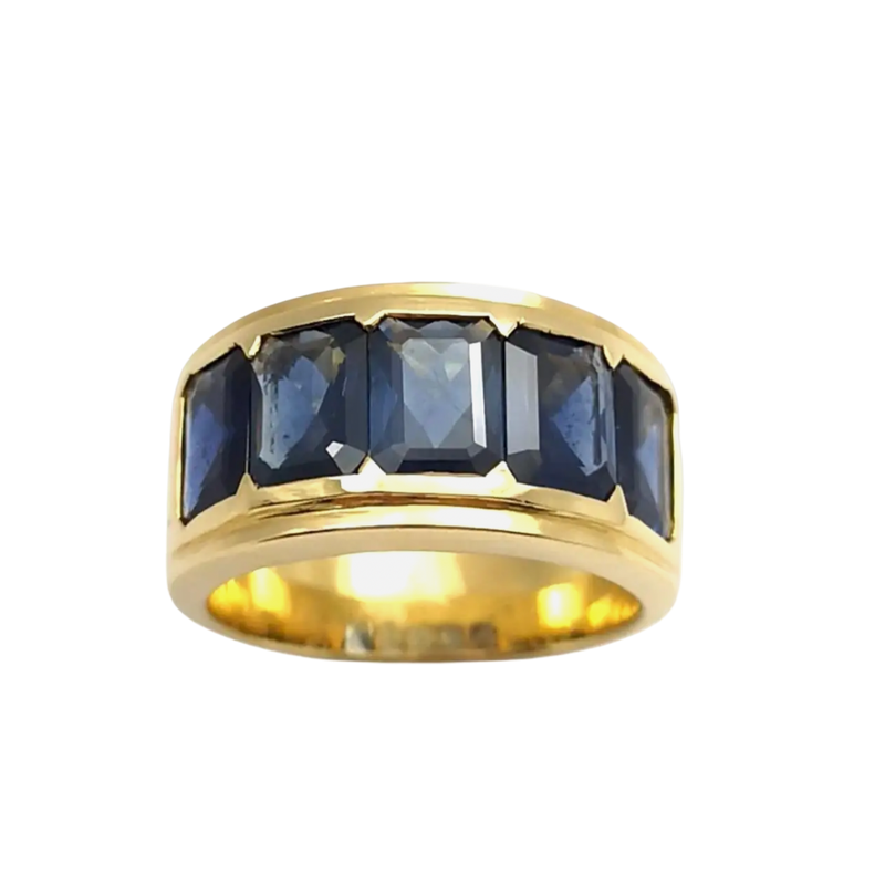 JR0261LK - Blue Sapphire Men’s Ring set in 18K Gold Setting