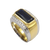 JR0399K - Blue Sapphire with Diamond Men’s Ring Set in 18K Gold Setting