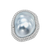 JR0518L - Baroque South Sea Pearl with Diamond Ring set in 18K White Gold Setting