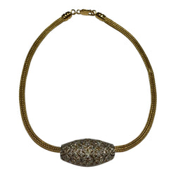 JN0084K - Filigree Diamond Necklace Set in 18K Gold Setting