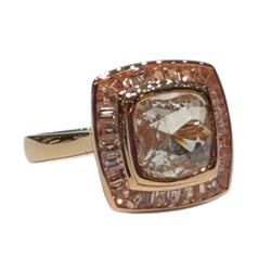 JR0476K - Unheated Pastel Pink Sapphire Ring Set in 18K Rose Gold Setting