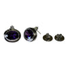 Amethyst with Diamond Earrings Set in 18K White Gold Setting