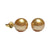JE0307K - Champagne South Sea Pearl Stud Earrings Set in 18K Gold Setting