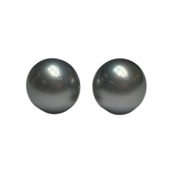 JE0303K - Tahitian South Sea Pearl Stud Earrings Set in 18K Gold Setting