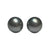 JE0303K - Tahitian South Sea Pearl Stud Earrings Set in 18K Gold Setting