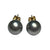 JE0303K - Tahitian South Sea Pearl Stud Earrings Set in 18K Gold Setting