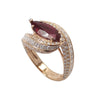 JR0320K - Ruby And Diamond Ring Set in 18K Rose Gold Setting