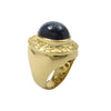 JR0297K - Cabuchon Blue Sapphire Ring Set in 18K Gold Setting