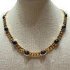 JNMF1026K - Cabuchon Blue Sapphire Necklace Set in 18k Gold Setting