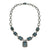 JN0085K - Aquamarine with Diamond Necklace Set in 18K White Gold Setting