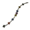 JB0132K - Multi-Sapphire Flower Bracelet Set in 18K White Gold Setting