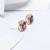 SJ6009 - Amethyst Earrings Set in 18 Karat Rose Gold Settings