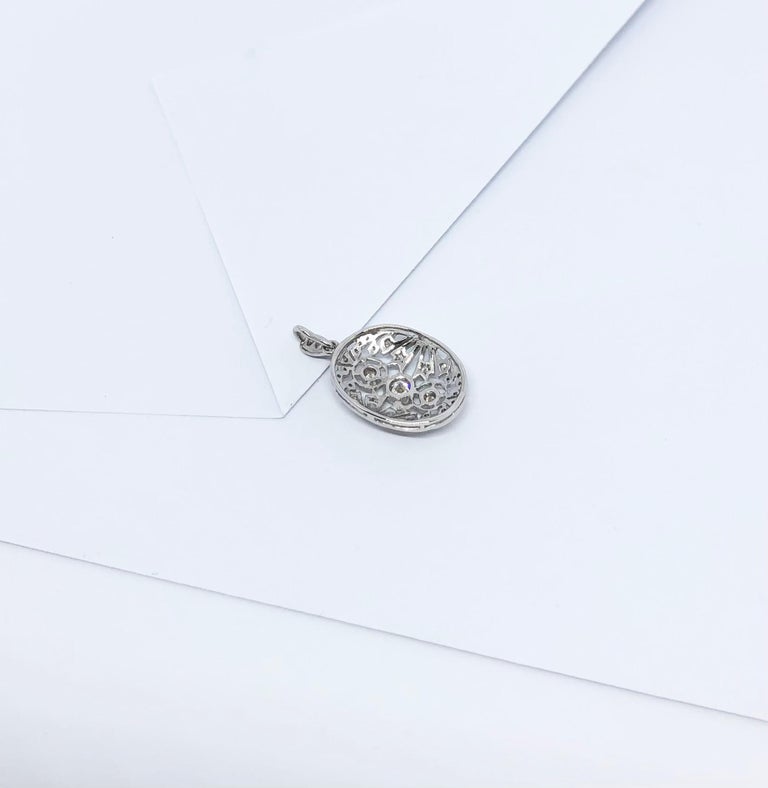 SJ2890 - Diamond Pendant Set in 18 Karat White Gold Settings
