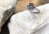 SJ1353 - Tanzanite with Pink Sapphire and Diamond Ring Set in 18 Karat White Gold Setting