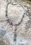 SJ1670 - Assorted Semi-Precious Stones Necklace Detachable Pendant Set in 18k White Gold
