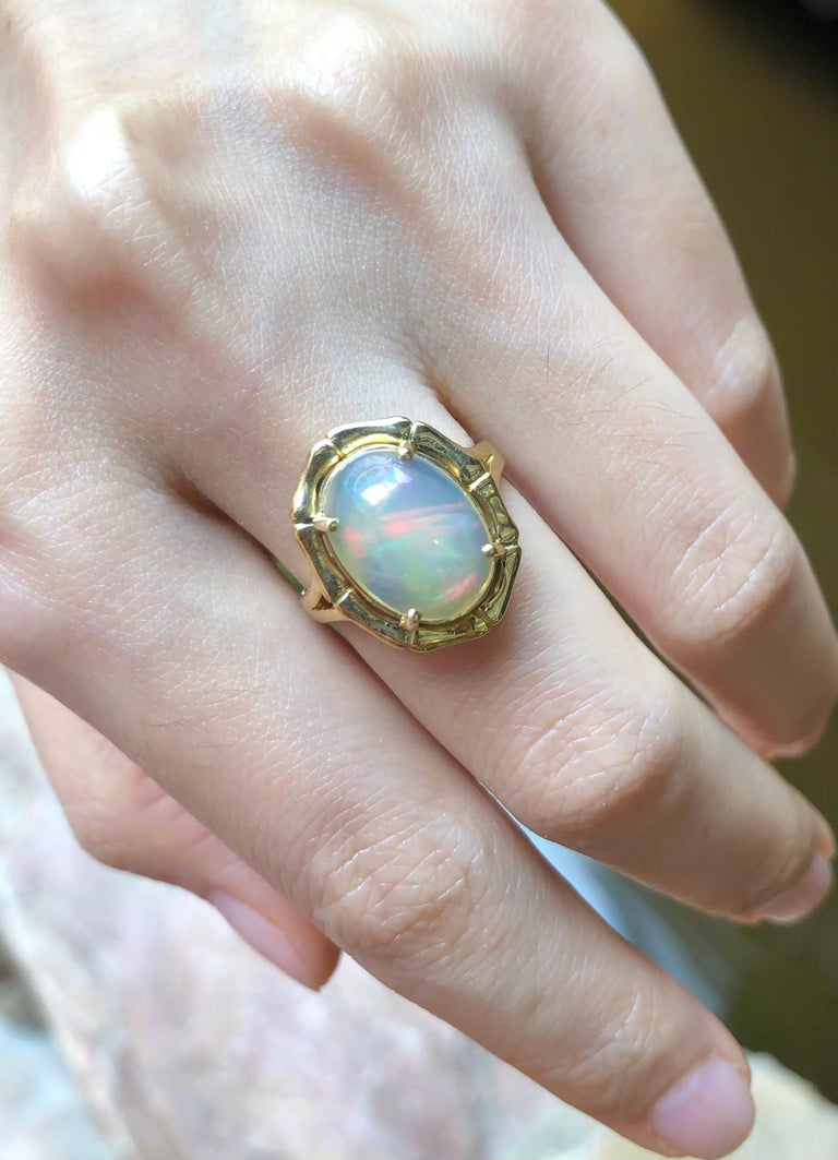 SJ1380 - Opal Ring Set in 18 Karat Gold Settings