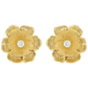 SJ3123 - Carve Quartz with Diamond Flower Earrings Set in 18 Karat Gold Settings