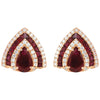 SJ2435 - Ruby with Diamond Earrings Set in 18 Karat Rose Gold Settings