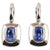 JE0036U - Blue Sapphire Earrings Set in 18 Karat White Gold Setting