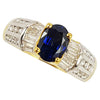 SJ2610 - Blue Sapphire with Diamond Ring Set in 18 Karat Gold Settings