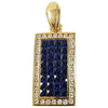 SJ6063 - Blue Sapphire with Diamond Pendant Set in 18 Karat Gold Settings