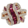SJ2046 - Ruby with Diamond Ring Set in 18 Karat Rose Gold Settings