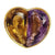 JR0578R - Citrine and Amethyst Heart Ring set in 18 Karat Gold Setting