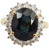SJ6073 - Blue Sapphire with Diamond Ring Set in 18 Karat Gold Settings