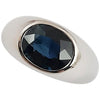 SJ2046 - Blue Sapphire Ring Set in 18 Karat White Gold Settings