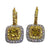 SJ6195 - Yellow Sapphire with Diamond Earrings Set in 18 Karat White Gold Settings