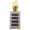 SJ2133 - Blue Sapphire with Diamond Pendant Set in 18 Karat Gold Settings