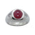 SJ1840 - Cabochon Ruby with Diamond Ring Set in Platinum 900 Settings