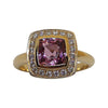 SJ6236 - Spinel with Diamond Ring Set in 18 Karat Rose Gold Settings