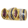 SJ2673 - Ruby, Blue Sapphire with Diamond Ring Set in 18 Karat Gold Settings