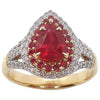 SJ2119 - Ruby with Diamond Ring Set in 18 Karat Rose Gold Settings