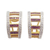 SJ2389 - Ruby with Diamond Earrings Set in 18 Karat Gold Settings