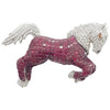 SJ1666 - Ruby with Diamond Horse Brooch/Pendant Set in 18 Karat White Gold Setting