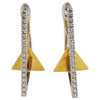SJ1766 - Diamond Kavant & Sharart GeoArt Earrings Set in 18K Gold/White Gold