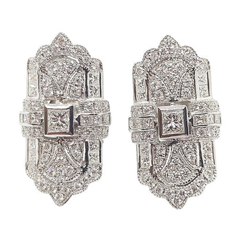 SJ1746 - Diamond Earrings Set in 18 Karat White Gold Settings