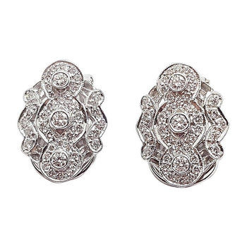 SJ2307 - Diamond Earrings Set in 18 Karat White Gold Settings