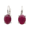 SJ2208 - Ruby Earrings Set in 18 Karat White Gold Settings