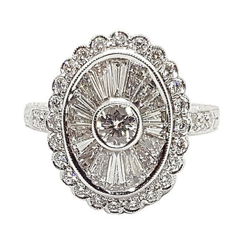 SJ1646 - Diamond Ring set in 18 Karat White Gold Settings