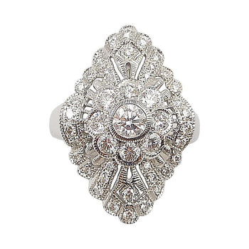 SJ2116 - Diamond Ring Set in 18 Karat White Gold Settings