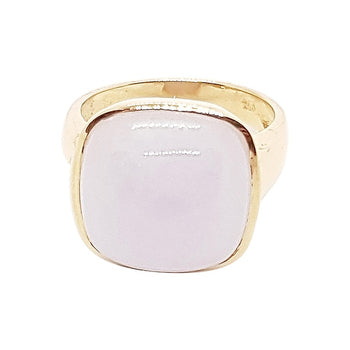 SJ2186 - Lavender Jade Ring Set in 18 Karat Rose Gold Settings