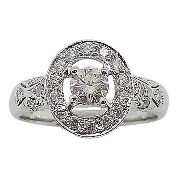 SJ2046 - Diamond Ring Set in 18 Karat White Gold Settings