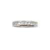 SJ2313 - White Sapphire Ring Set in 18 Karat White Gold Settings